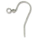 Hook Ear Wire 2mm Ball Ant. Silver Plate 50 pcs