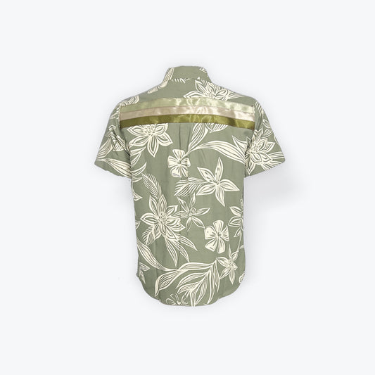 Adult Ribbon Shirt Green Hawaiian-Size Small