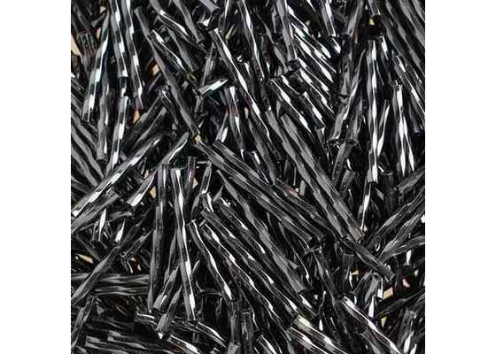 Czech Twisted Bugles 30mmOpaque Black