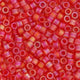 Miyuki Delica 11/0 5.2g Vial Red Orange Transparent AB Matte