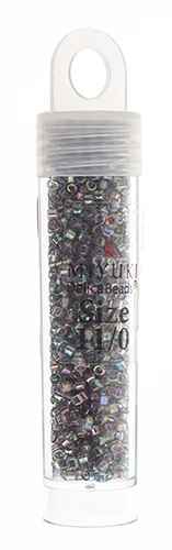 Miyuki Delica 11/0 5.2g vial Grey AB Gold Luster