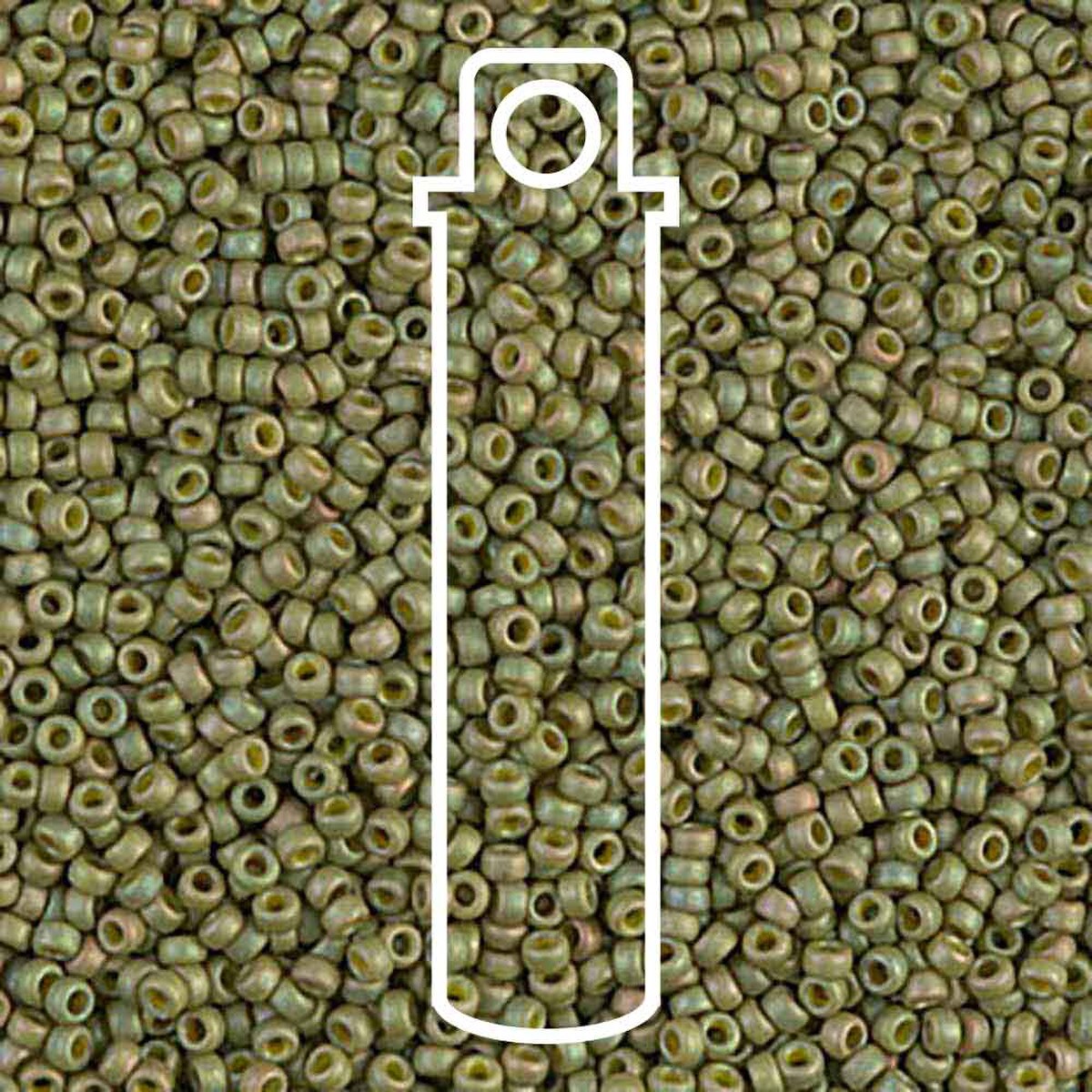 Miyuki Round 15/0 Matte Metallic Light Olive