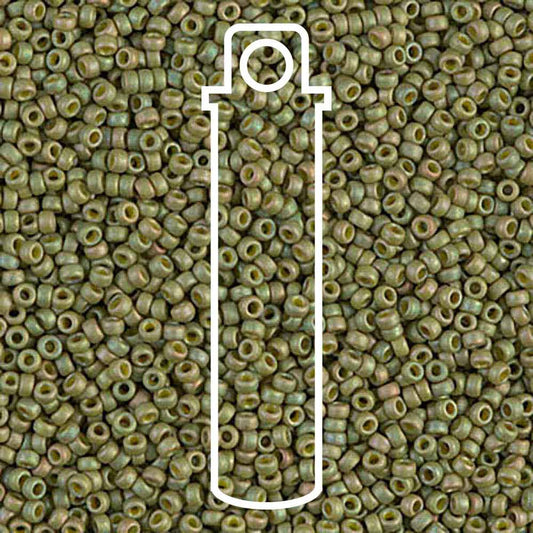 Miyuki Round 15/0 Matte Metallic Light Olive