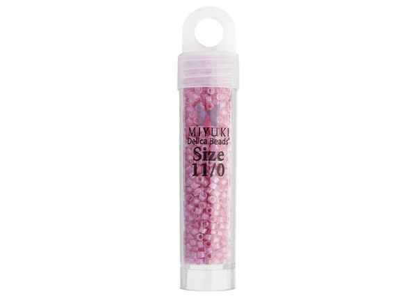 Miyuki Delica 11/0 5.2g vial Pale Lilac AB Lined-Dyed