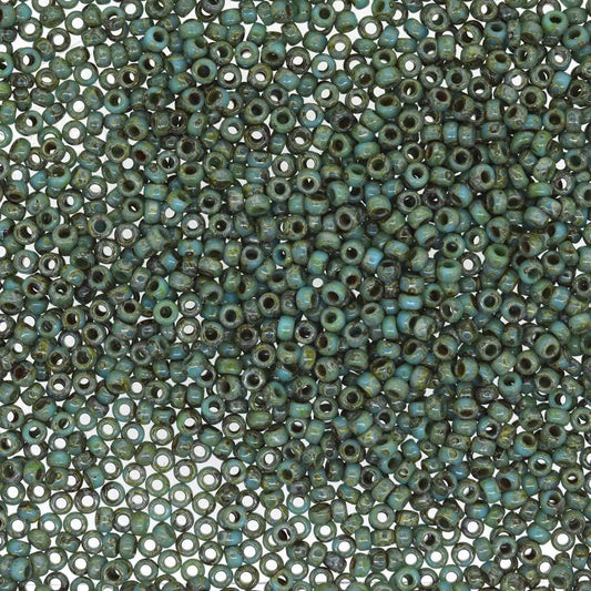 Miyuki Round 15/0 Seafoam Green Picasso