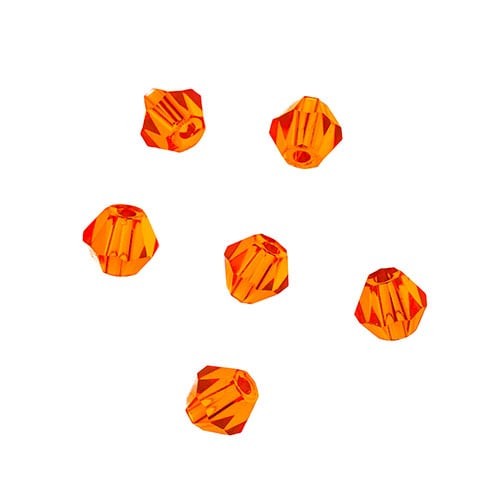 Bicone 4mm Transparent Orange