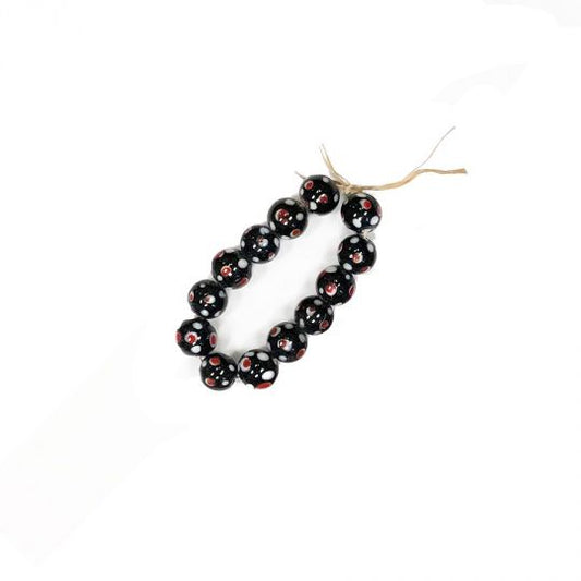 Reproduction Black Eye Trade Beads 12mm