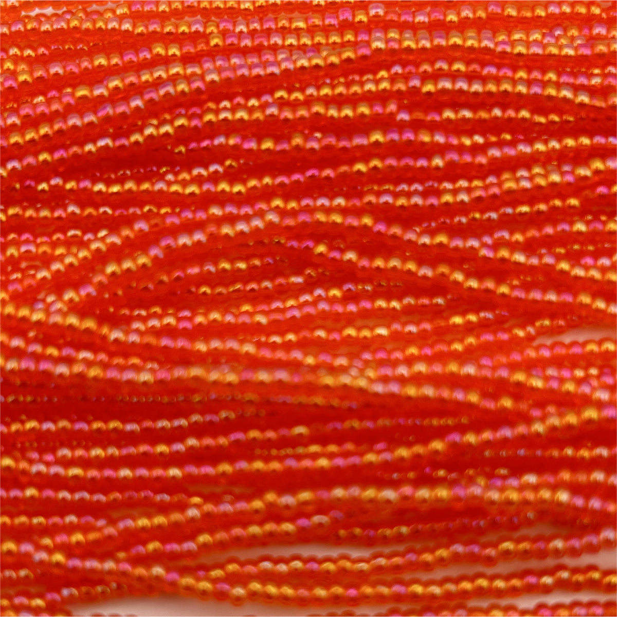 Czech Seed Bead 11/0 Transparent Orange AB