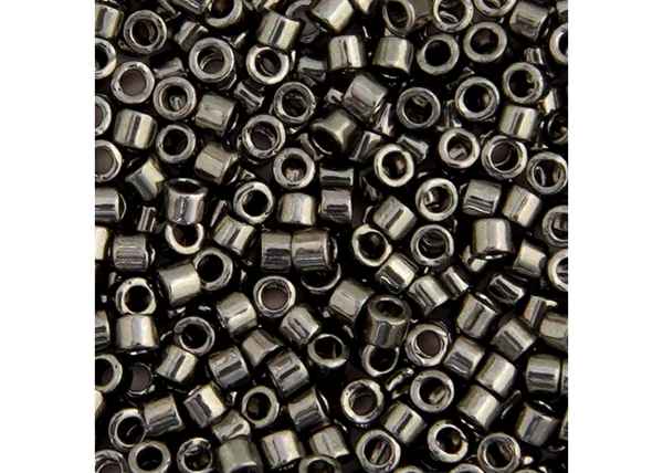 Miyuki Delica 11/0 5.2g Vial Dark Grey Opaque Nickel Plated Dyed