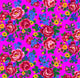 CF Kokum Scarf Floral- Hot Pink
