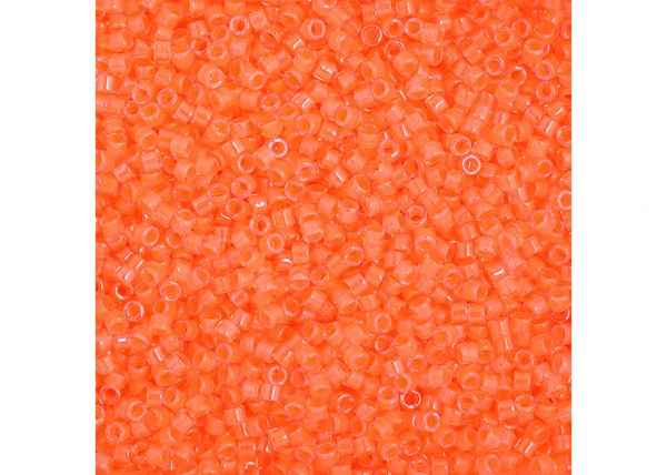 Miyuki Delica 11/0 5.2g Vial Light Orange Luminous Neon Color