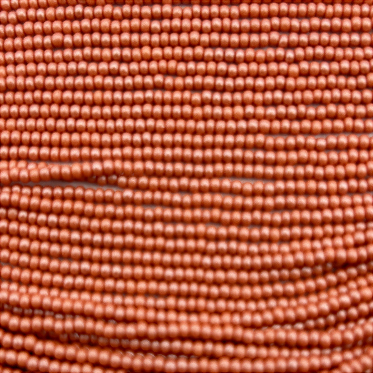 Czech 11/0 PermaLux Dyed Chalk Light Brown Strung