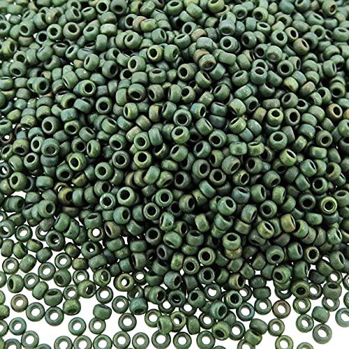 Miyuki Round 15/0 Matte Metallic Sage Luster 8.2g Tube
