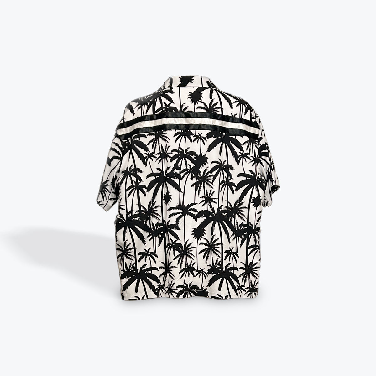 Adult Ribbon Shirt Black/White Short Sleeve Size 5XL