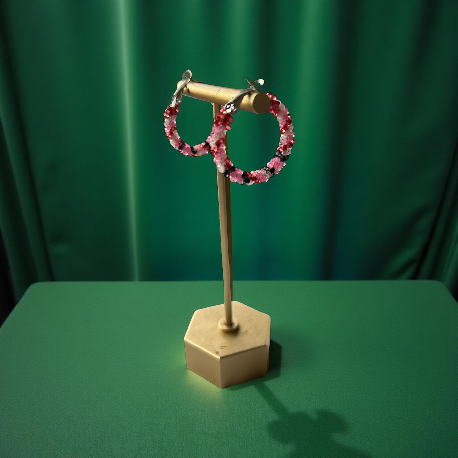 Beaded hoops (Theresa Nelson)