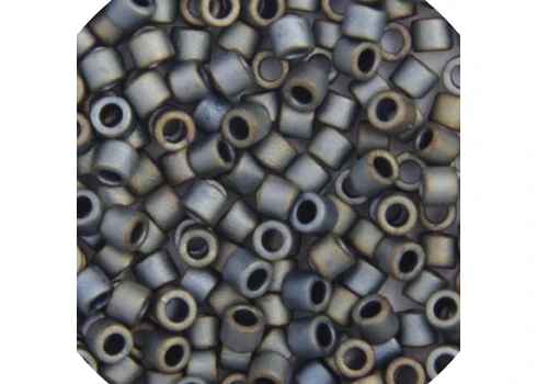 Delica 15/0 RD Dark Silver Grey AB Matte