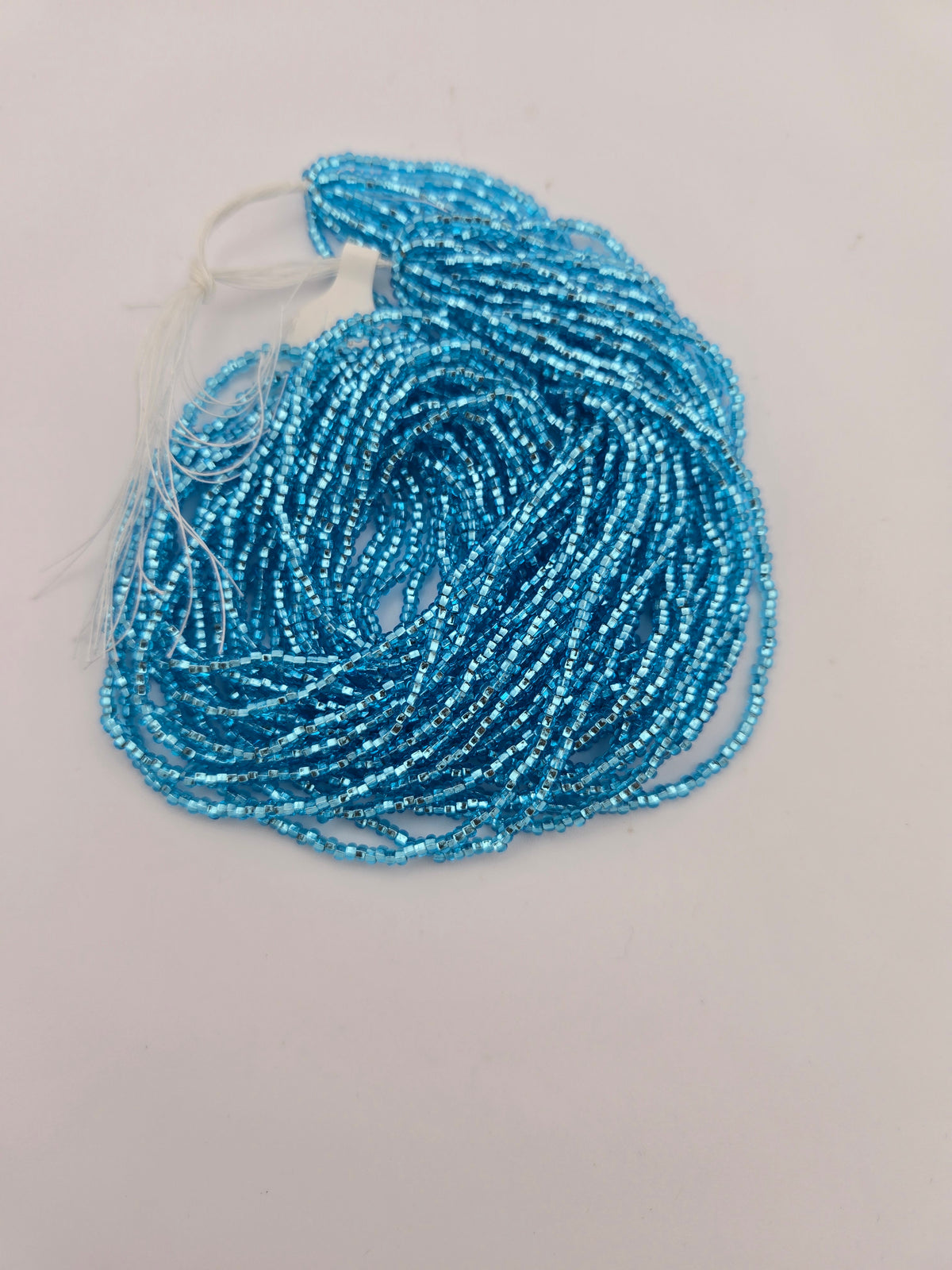 Czech Seed Bead 11/0 S/L Aqua Strung Square Hole