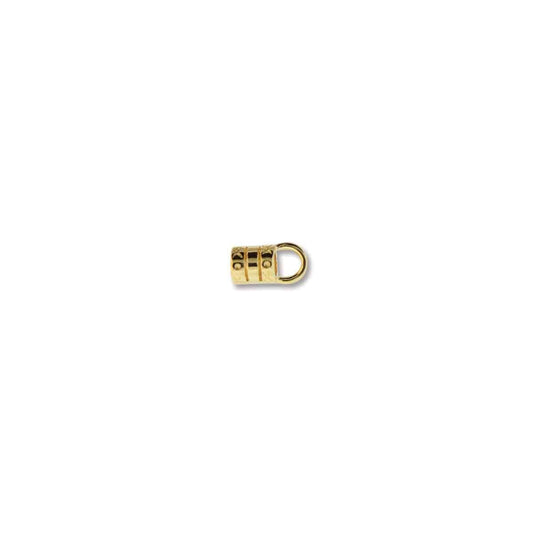 Tube Crimp End 14x7 .5mm Gold Plate -4pcs