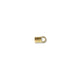 Tube Crimp End 14x7 .5mm Gold Plate -4pcs