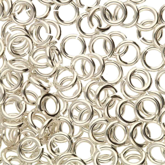 Jump Rings 4mm 20 ga Silver Plated 144 pcs