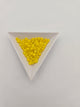 Fire-Polished Glass, Op. Yellow Silk, 4mm Faceted Round, Approx. 100 per bag.