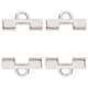 Cymbal Bead Ending Findings. Soros II Silver plated for Tila Beads.