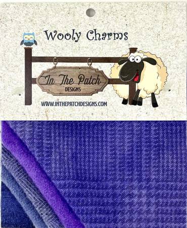 In The Patch Designs Wooly Charms x 5in Purples 5ct Pre Cut