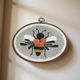 Punch Needle Embroidery Kit Bloomin Bee Faux Wood Oval Hoop