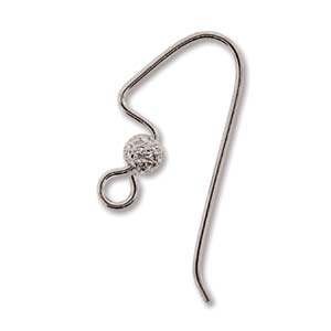 Hook Ear Wire 25mmw/3MM Bead Stardust (36 Pcs)