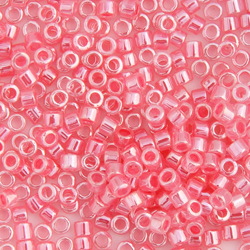 Miyuki Delica 11/0 5.2g Vial Crystal Rose Ceylon Lined-Dyed
