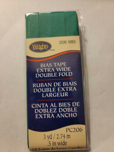 Wrights, Double Fold Bias Tape 1/2 x3yd-Irish Clover