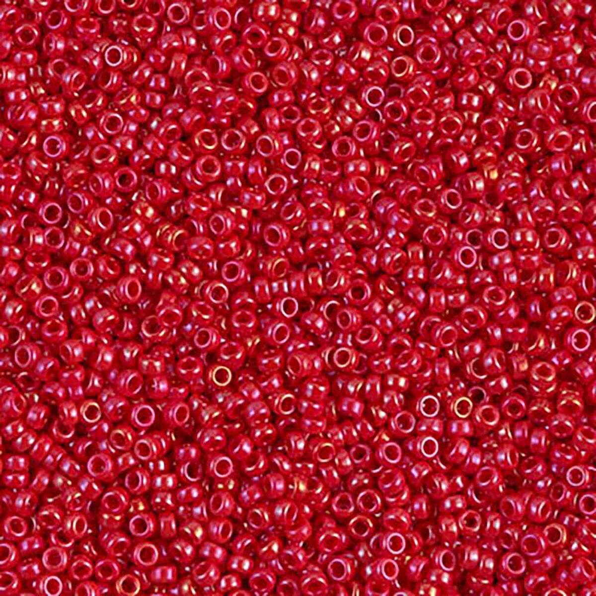 Miyuki Round 15/0 Opaque Red Luster 8.2g Tube