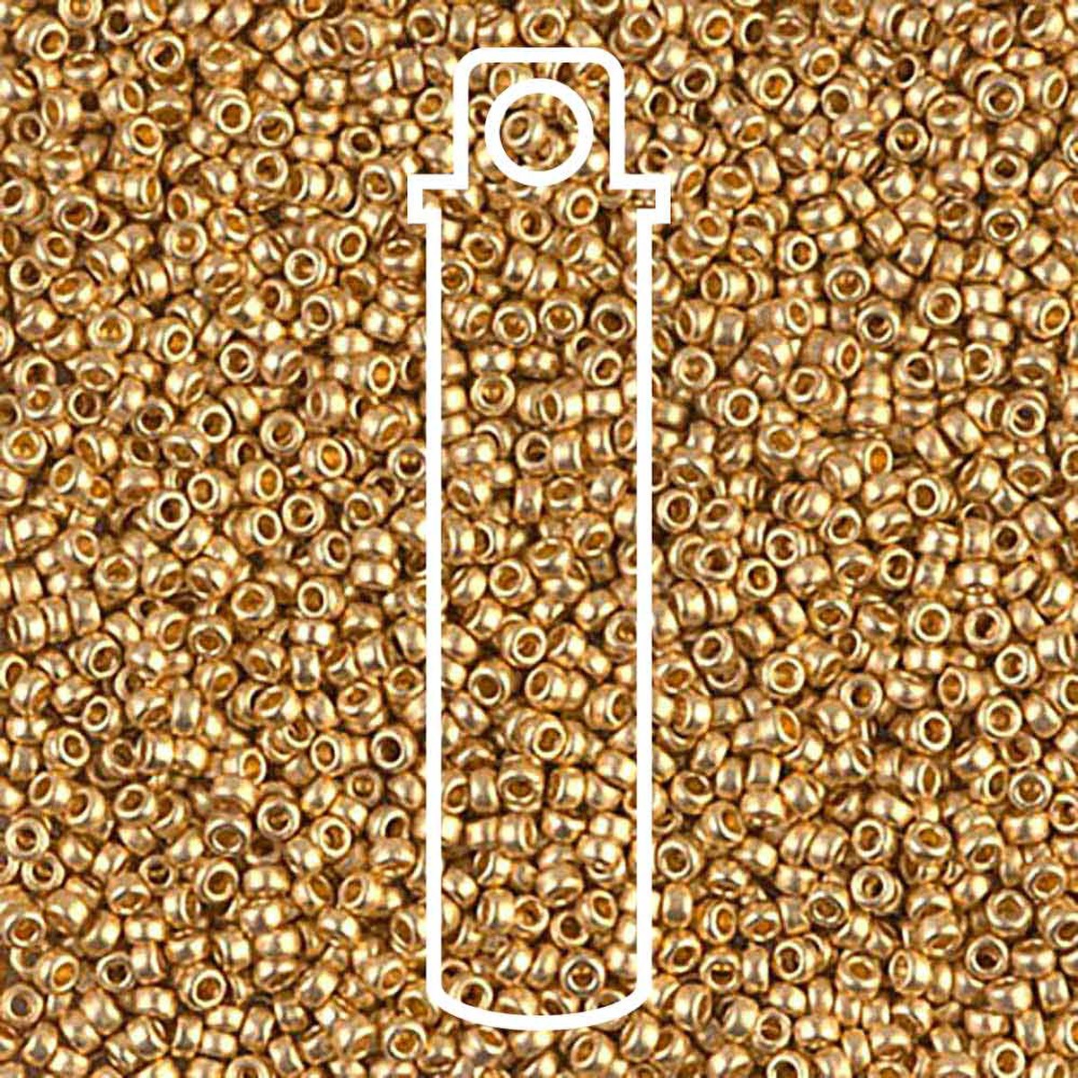 Miyuki Round 15/0 Matte 24kt Gold Plated