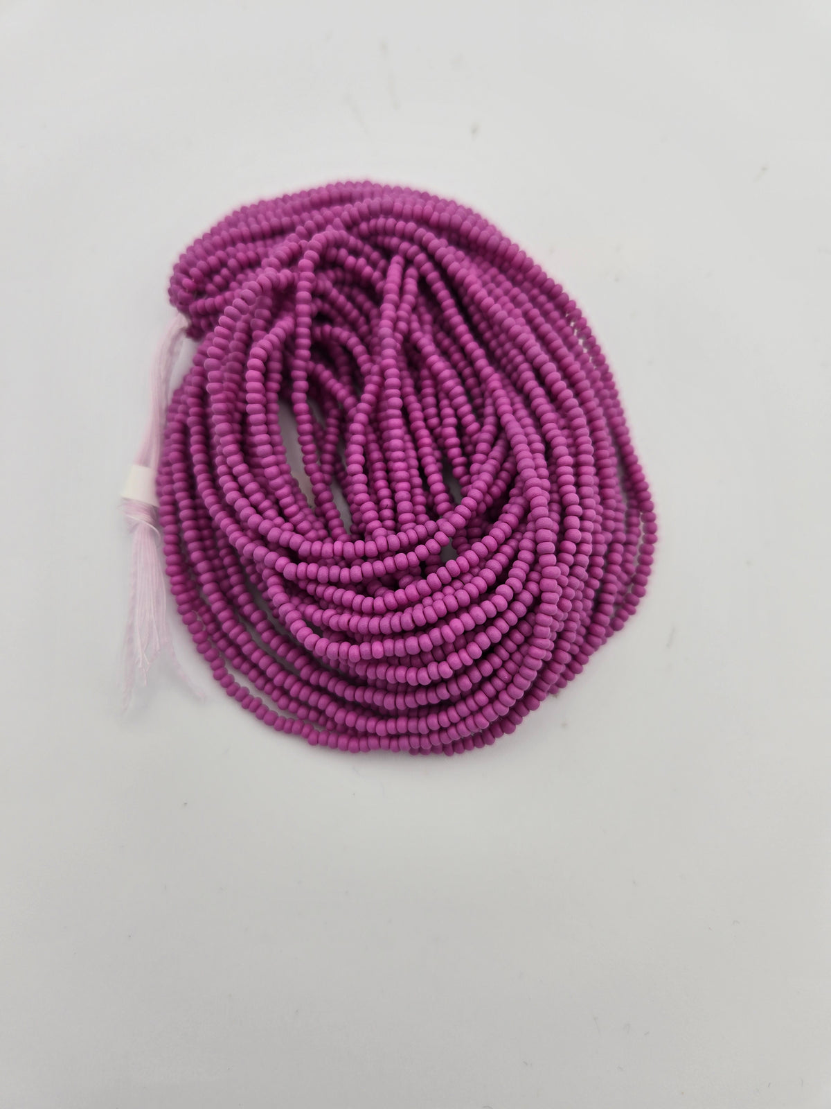 Czech 11/0 PermaLux Dyed Chalk Purple Matte Strung