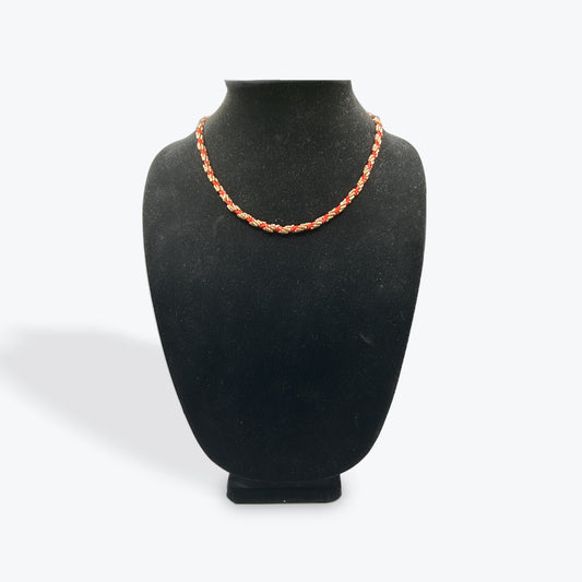 Spiral Necklace Red/Gold (Christina Hart)