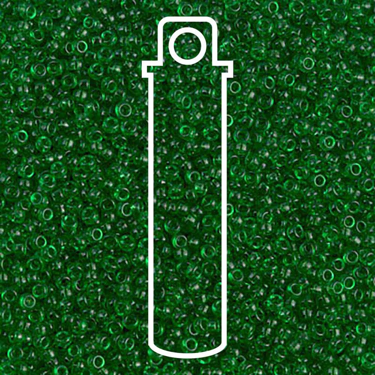 Miyuki Round 15/0 Transparent Green  8.2 Gm/Tb