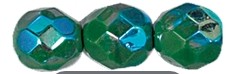 Fire-Polish 6mm Op Green AB (50Pcs)