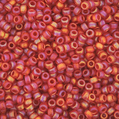 Miyuki Round 15/0 Matte Light Red Ab 8.2gm/Tb