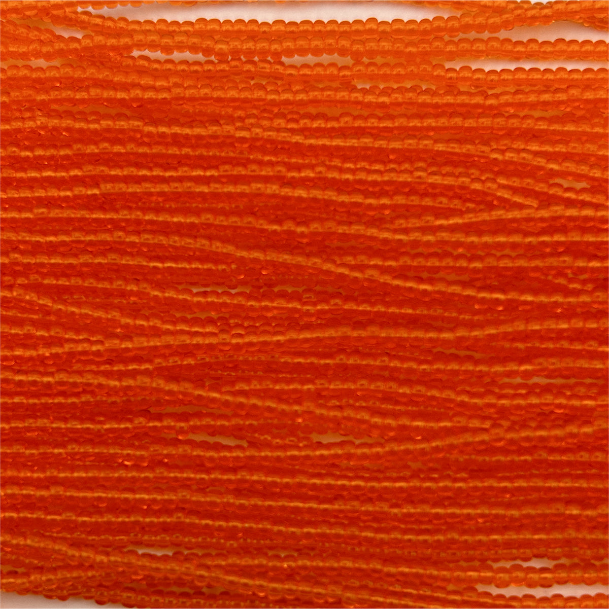 Czech Seed Bead 11/0 Tr Orange Strung