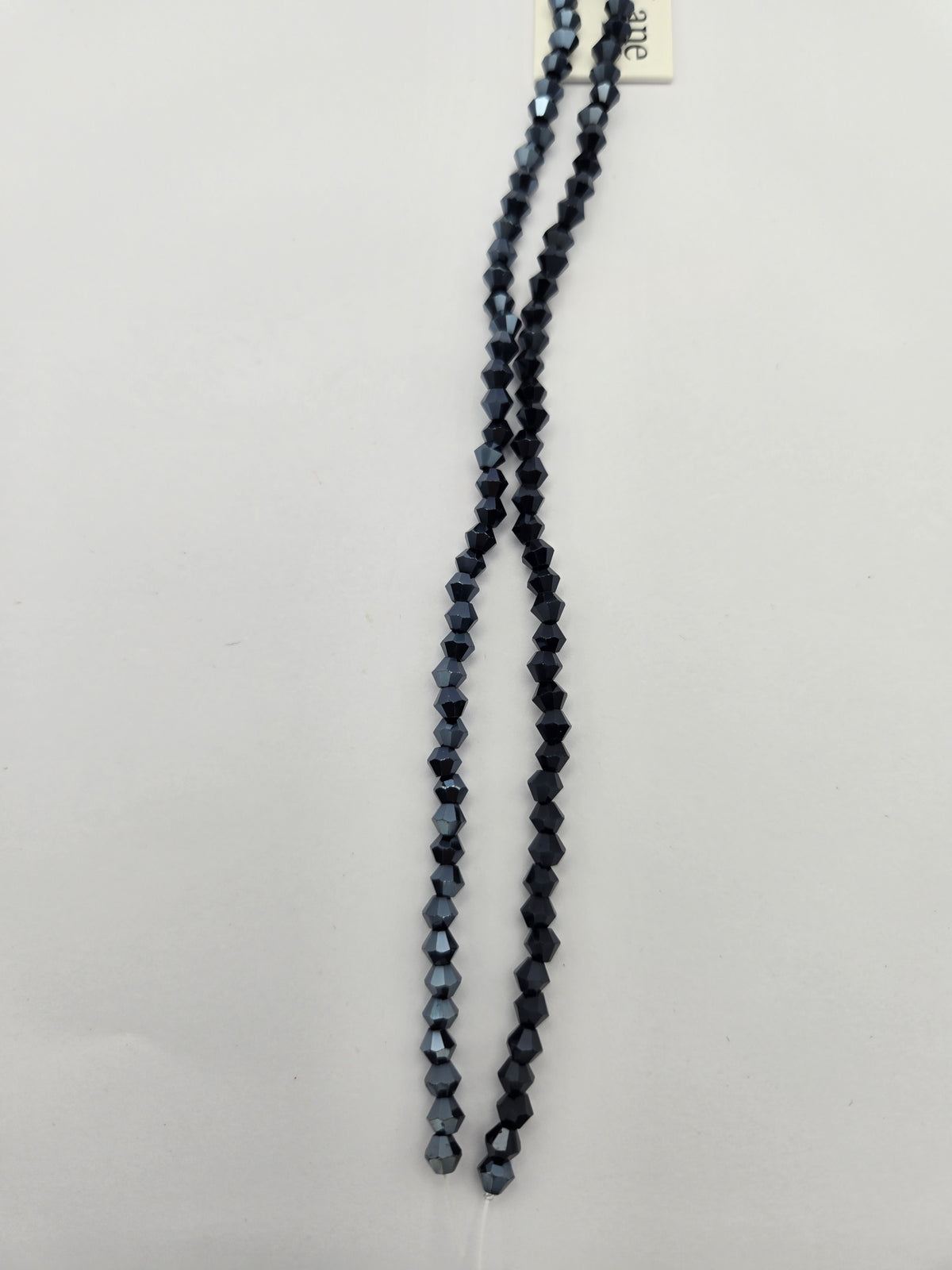 Bicone 4mm Opaque Gunmetal Luster