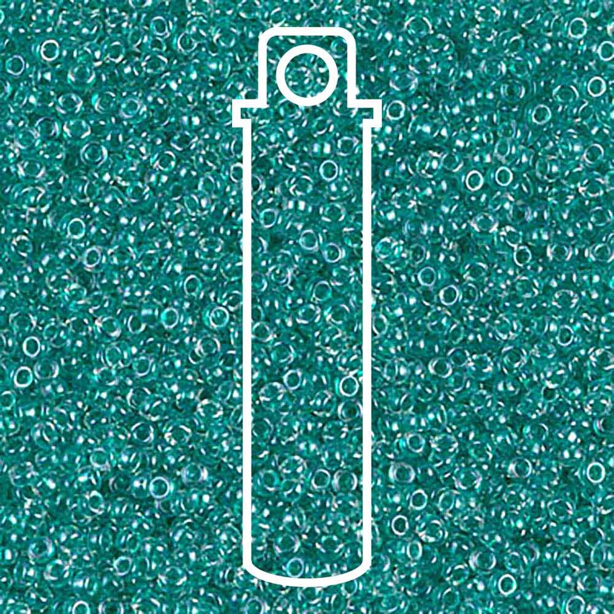 Miyuki Round 15/0 Sparkle Teal Lined Crystal 8.2 Gm/Tb