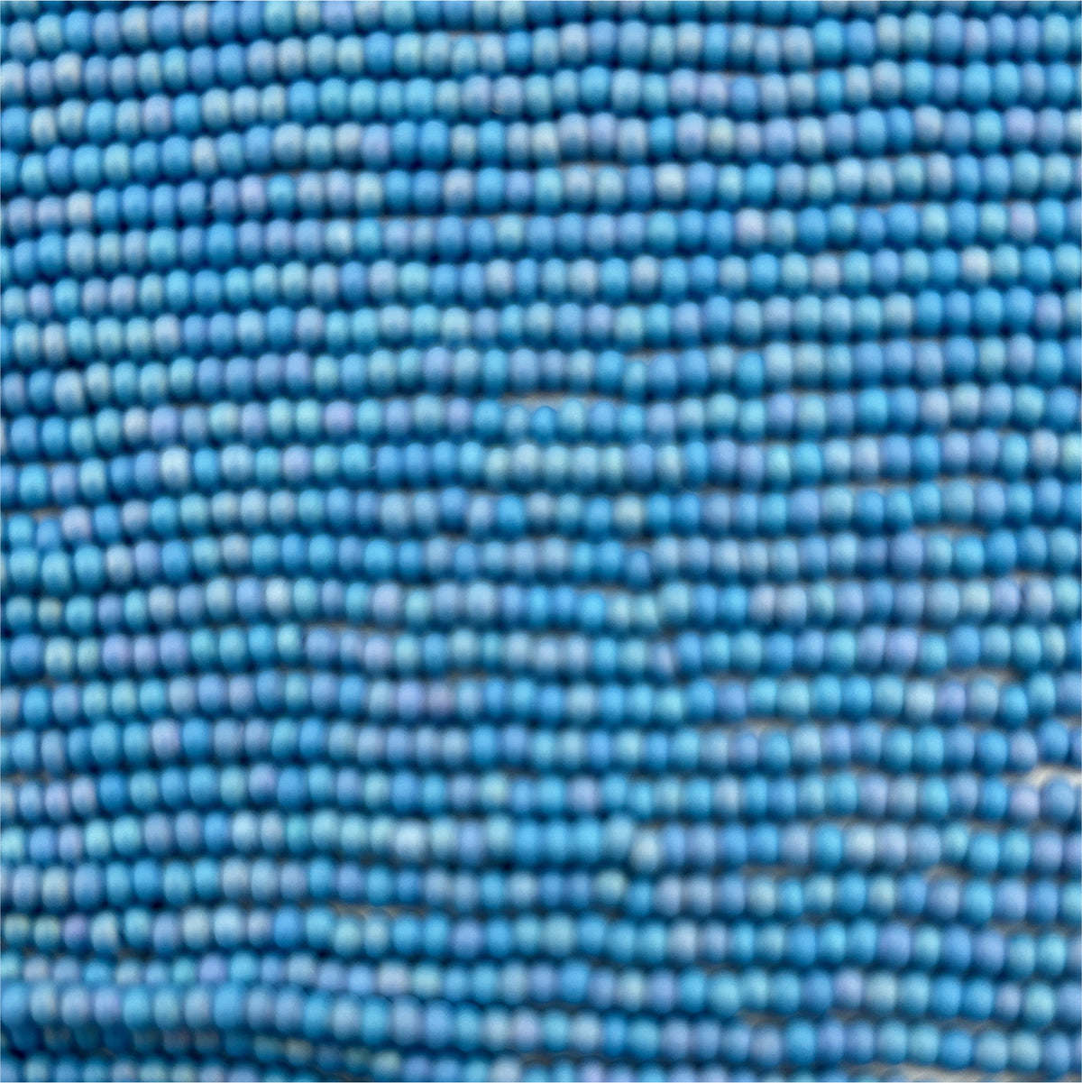 Czech Seed Bead 11/0 Op Medium Blue AB Matte Natural