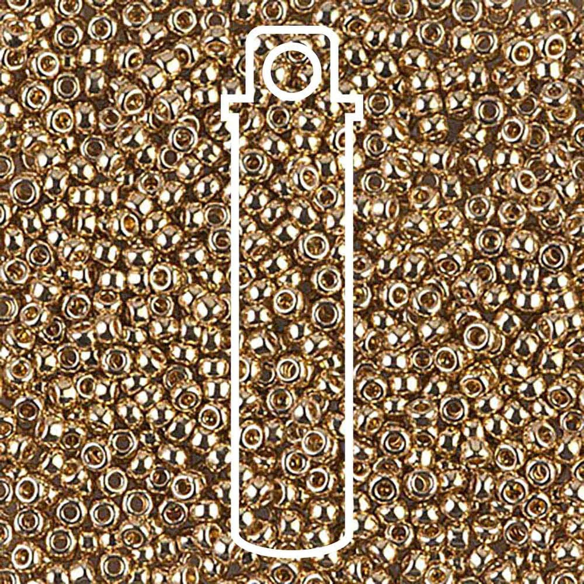 Miyuki Seed Beads 11/0 Light 24 Kt Gold 24 Gram Tube