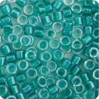 Miyuki Delica 11/0 5.2g Vial Green Aqua Sparkle Crystal Lined