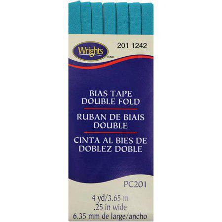 Wrights Double Fold Bias Tape 1/4 x4yd-Mediterranean