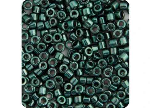 Miyuki Delica 11/0 5.2g Vial Dark Green Teal Opaque Nickel