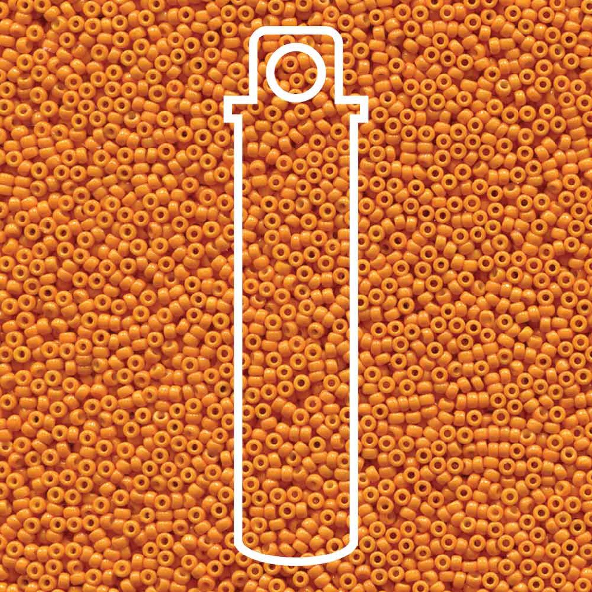 Miyuki Round 15/0 Duracoat Opaque Dyed Orange 8.2 Grams/Tube