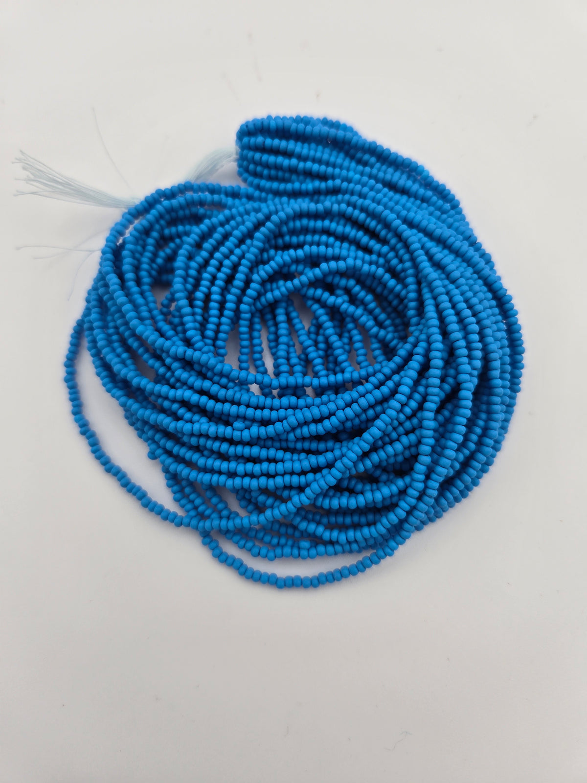 Czech 11/0 PermaLux Dyed Chalk Dark Turquoise Matte Strung
