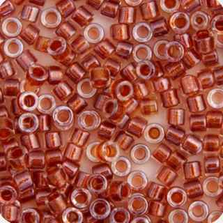 Miyuki Delica 11/0 5.2g Vial Amber Ginger Sparkle Crystal Lined