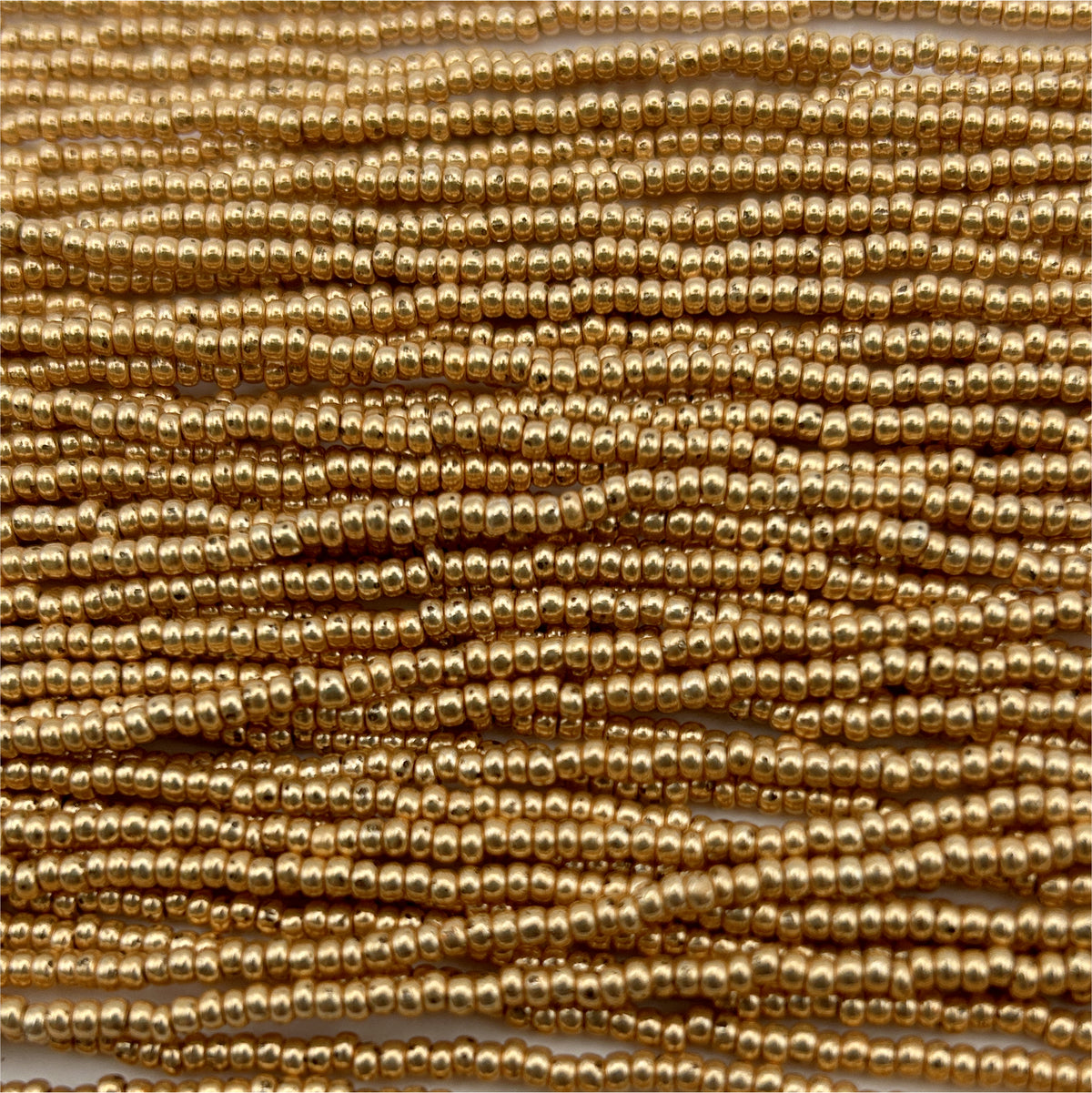 Czech 11/0 Metallic Dark Gold Solgel